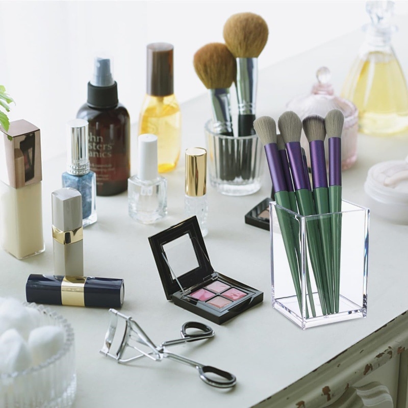 Cutie de depozitare pentru birou din PS, pentru organizare cosmetice și papetărie, 1L, design modern minimalist