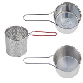 Ανοξείδωτο πολυλειτουργικό τηγάνι τηγανίσματος με σουρωτήρι, εξοικονόμηση καυσίμου, μοντέρνος σχεδιασμός