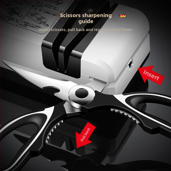 Bomans elektrinis žirklėms šlifuoklis, keturių skyrių šlifavimo akmuo su Emery