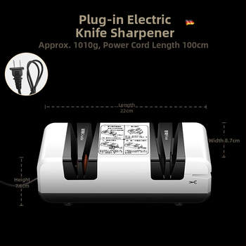 Bomans elektrinis žirklėms šlifuoklis, keturių skyrių šlifavimo akmuo su Emery