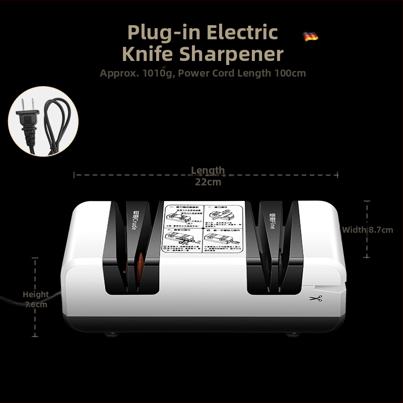 Bomans elektrinis žirklėms šlifuoklis, keturių skyrių šlifavimo akmuo su Emery