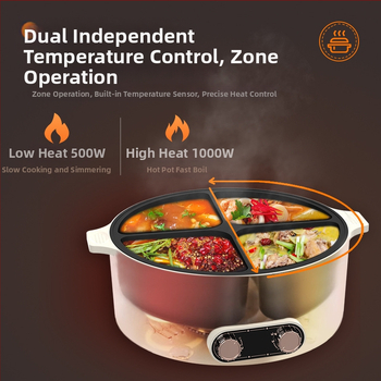 Cayga DYG-01 elektrinė karšto puodo su kepimo ir fritavimo funkcijomis, 1300W, 220V, 1L, aliuminio lydinys