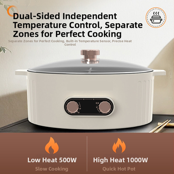 Cayga DYG-01 elektrinė karšto puodo su kepimo ir fritavimo funkcijomis, 1300W, 220V, 1L, aliuminio lydinys