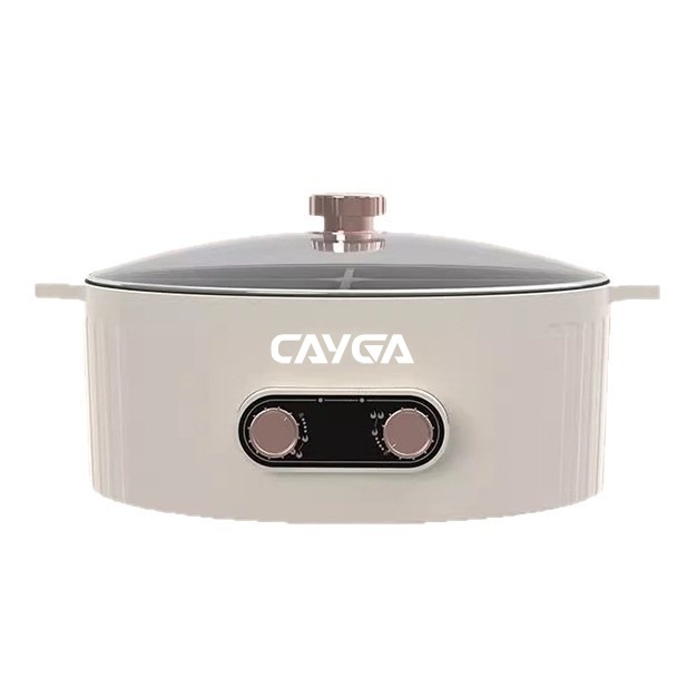 Cayga DYG-01 elektrinė karšto puodo su kepimo ir fritavimo funkcijomis, 1300W, 220V, 1L, aliuminio lydinys
