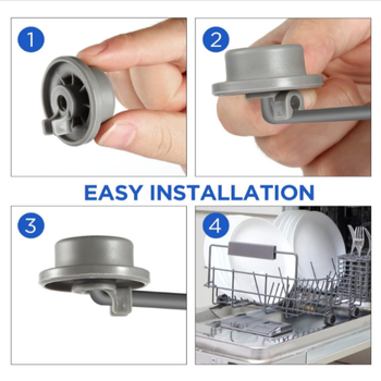 Indaplovės apatinio krepšio ratas (PVC, modelis 165314, suderinamas su Bosch ir Kenmore)