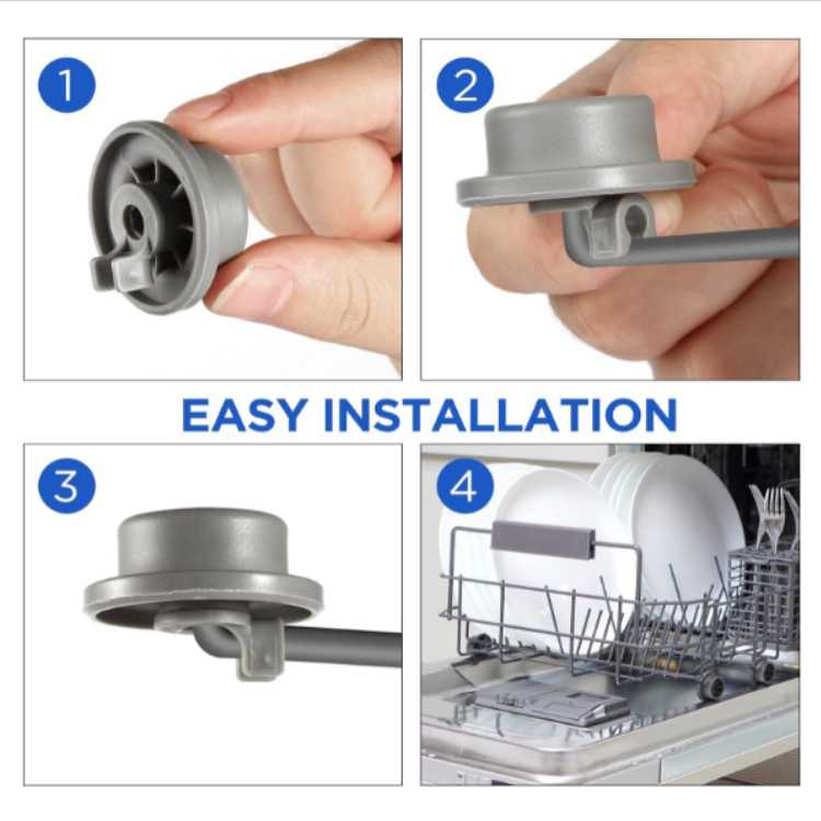 Indaplovės apatinio krepšio ratas (PVC, modelis 165314, suderinamas su Bosch ir Kenmore)