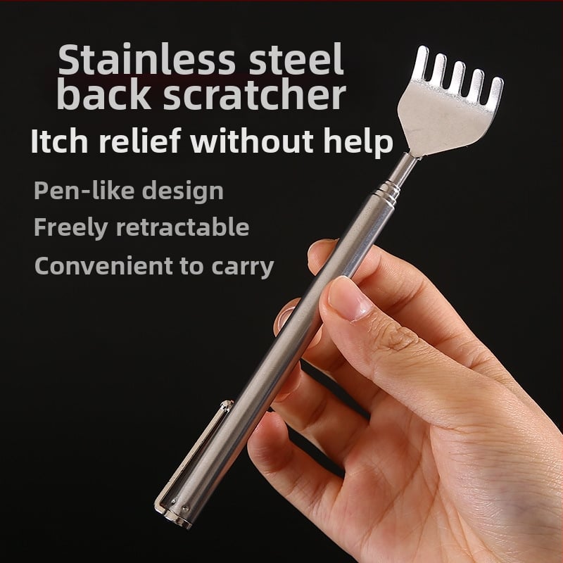 Φορητό αναδιπλούμενο εργαλείο γρατσουνίσματος πλάτης με λειτουργία γαργαλισμού – μεταλλικό κράμα