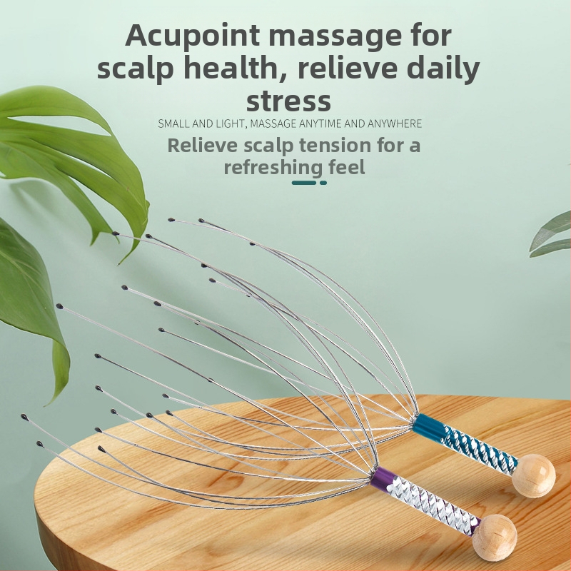 Масажор за глава с клешня – ръчно управление, масаж чрез месене (Марка: Bian Xu, Модел: 888)