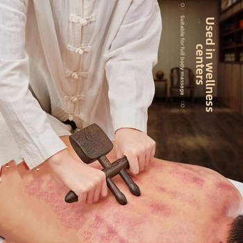 Масажна пръчка от дърво с пилешко крило, ръчно използване за масаж на гърба и мускулни разтягания, 250 г, за домашна употреба