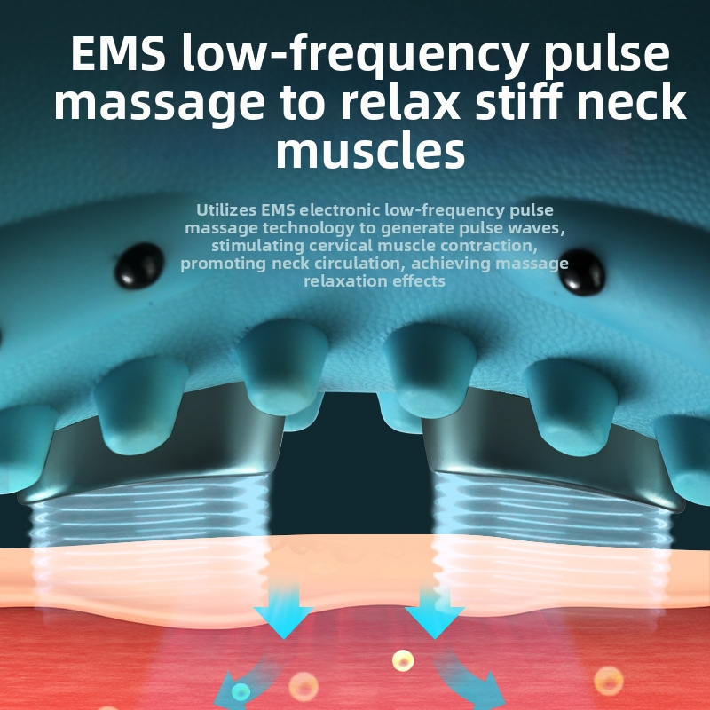 Vibracijos kaklo masažuoklis, daugiafunkcis, USB maitinimas, temperatūros reguliavimas, svoris 1 kg, modelis 222