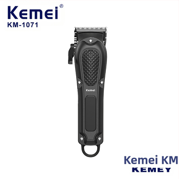 Kemei KM-1071 Επαγγελματικό ηλεκτρικό κουρευτικό μηχάνημα μαλλιών, USB επαναφορτιζόμενο, κεφαλή κοπής από ανοξείδωτο ατσάλι, ενσωματωμένη μπαταρία 2000–4000 mAh, αυτονομία 3–6 ωρών