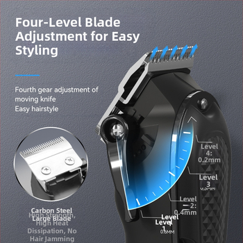 Kemei KM-1071 Επαγγελματικό ηλεκτρικό κουρευτικό μηχάνημα μαλλιών, USB επαναφορτιζόμενο, κεφαλή κοπής από ανοξείδωτο ατσάλι, ενσωματωμένη μπαταρία 2000–4000 mAh, αυτονομία 3–6 ωρών