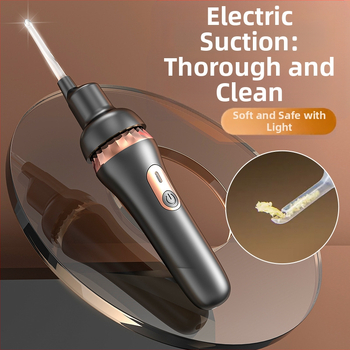 Φωτεινό αυτόματο ηλεκτρικό κουταλάκι αυτιών για βρέφη και παιδιά — μαλακή άκρη, ασφαλής σχεδίαση