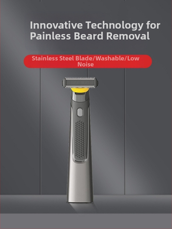 Портативна електрическа самобръсначка с 1 въртяща се глава, безчетков мотор, водоустойчива за промиване на целия корпус, захранване от мрежа, нисък шум