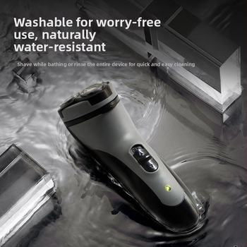 Електрическа самобръсначка с роторна глава с 3 леза, безчетков двигател, LED дисплей, време на работа 30 минути, максимална мощност 3W