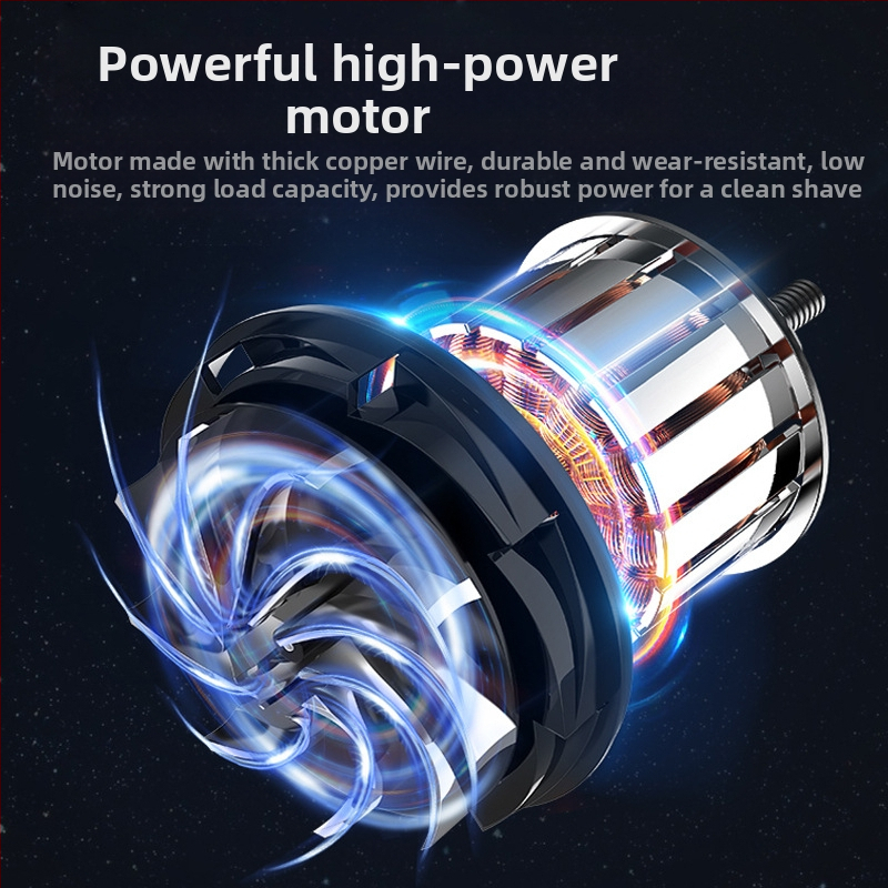 Elektrický holiaci strojček s rotorovou hlavou s 3 čepeľami, bezkefový motor, LED displej, 30 minút výdrže, max. výkon 3W