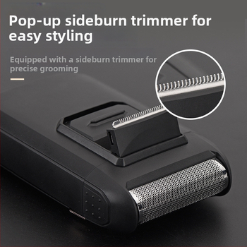 Електрическа самобръсначка с две реципрочни глави, водоустойчива за цялото тяло, вградена презареждаща се батерия, LED дисплей, преносим за пътуване