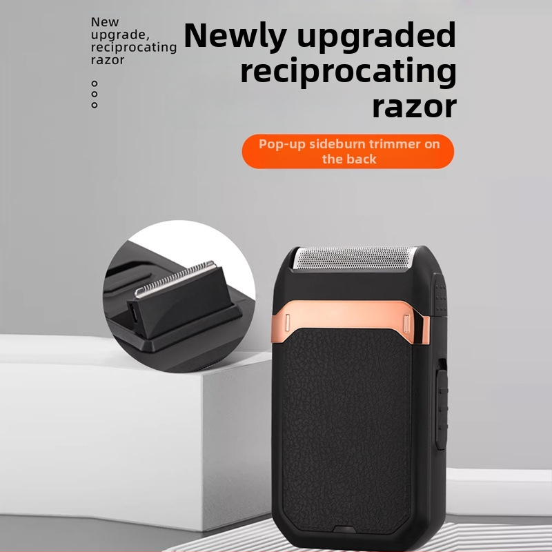 Aparat de ras electric cu capete reciproce, complet lavabil, baterie încorporată reîncărcabilă, display LED, pentru călătorii