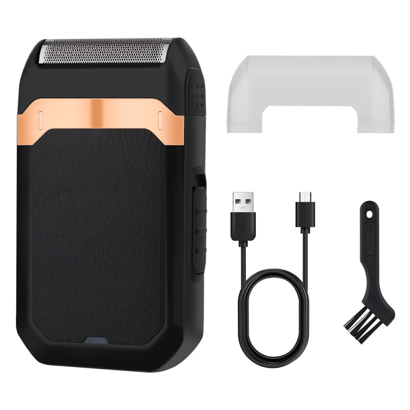 Aparat de ras electric cu capete reciproce, complet lavabil, baterie încorporată reîncărcabilă, display LED, pentru călătorii