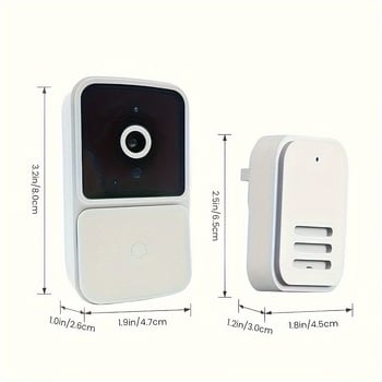 Modelis M8 Bezvadu videodurvju zvans ar divpusēju sarunu, WiFi savienojumu un attālināto drošības kameru