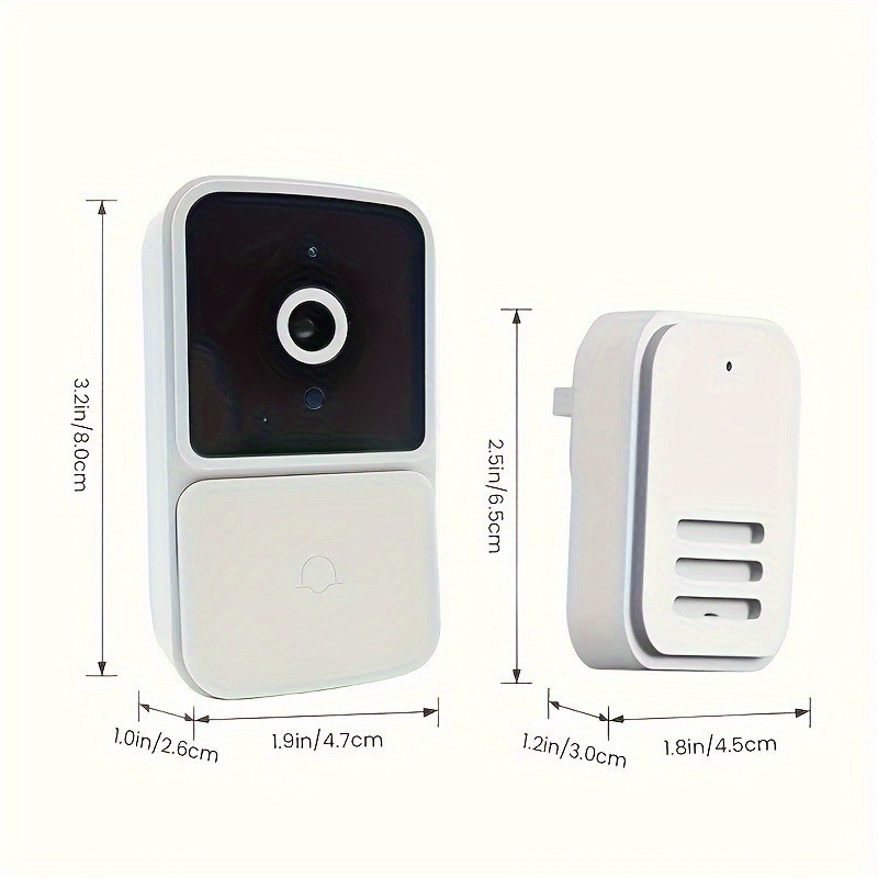 Modelis M8 Belaidė vaizdo durų skambutis su dviejų krypčių pokalbiu, WiFi ryšiu ir nuotoline saugumo kamera