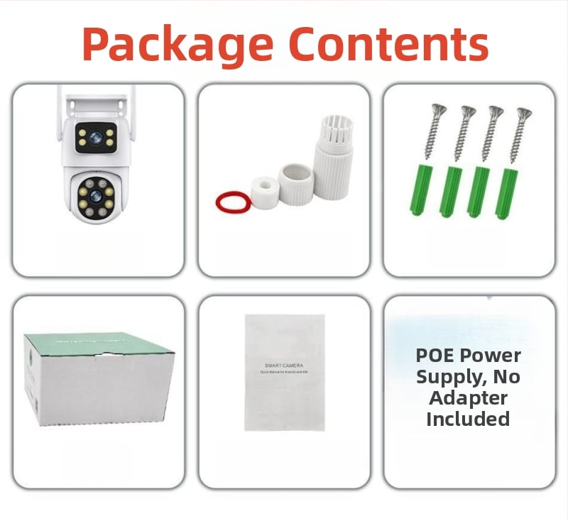 Išorinė PoE stebėjimo kamera su ONVIF – 1080p, 2 kanalai, naktinis matymas