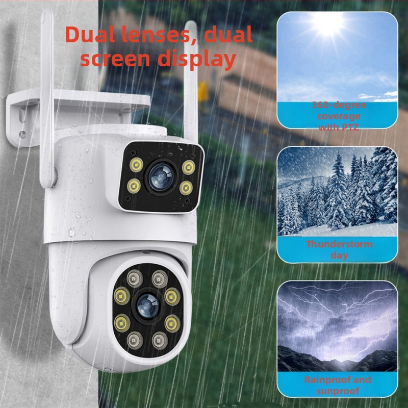 Външна PoE камера за наблюдение с ONVIF – 1080p, 2 канала, нощно виждане