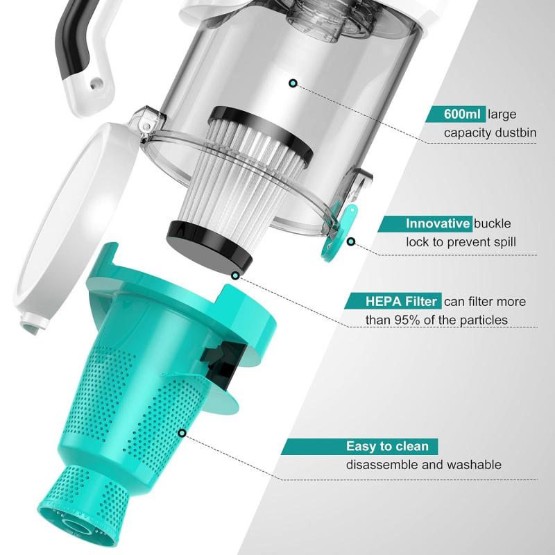 Απορροφητήρας αυτοκινήτου με τροφοδοσία από αναπτήρα, 12V, 120W, 35000 rpm, 10000 Pa, για το εσωτερικό του οχήματος