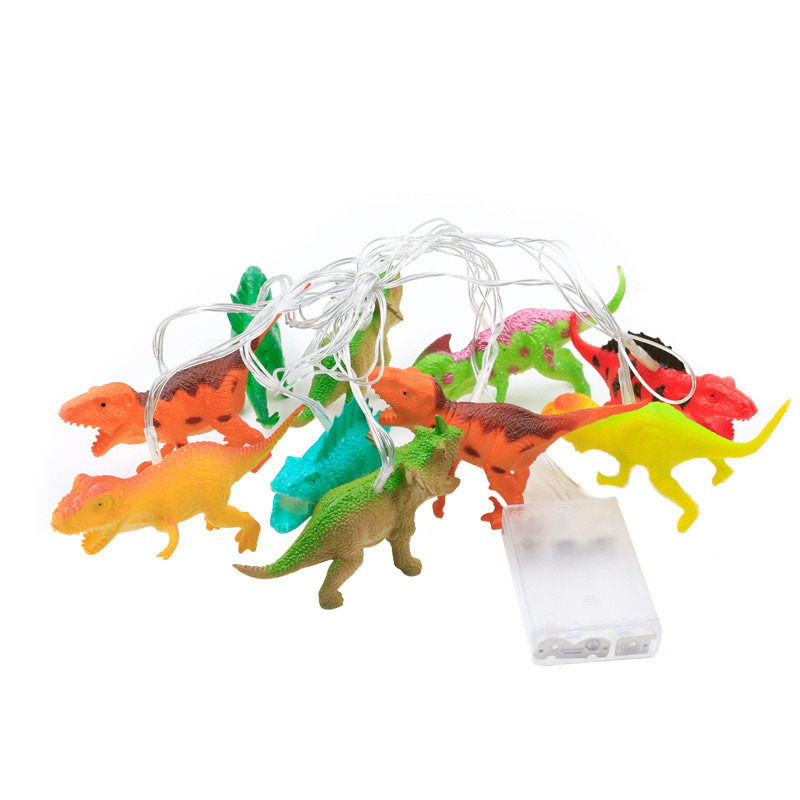LED dinosaura formas gaismas virkne | 10/20/40 LED | IP44 aizsardzība | Bateriju kastīte barošana | Gaismas plūsma 3500 lm | Modelis: Dinozaurs