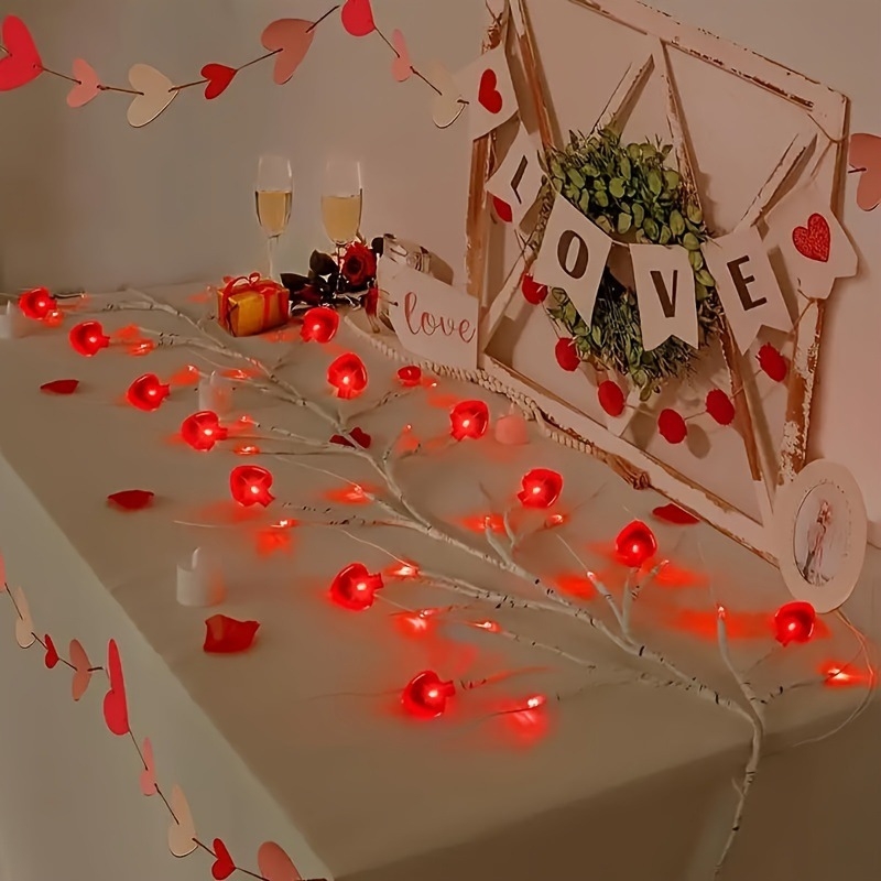 LED širdies formos medžio šviesa, modelis 7H, 1000 lm, IP44, plastiko korpusas