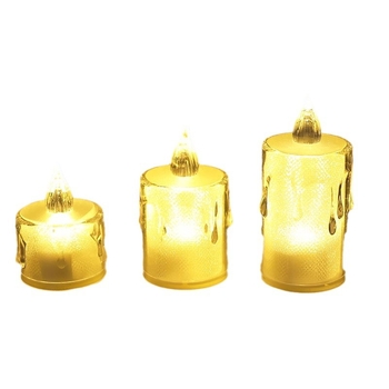 LED нощна лампа-свещ с вградена батерия, бутонно управление, стил лек лукс и амбиентно осветление