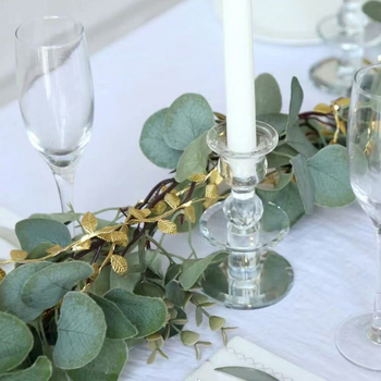 LED Kalėdinė dekoratyvinė šviesų vija su 20 LED, IP43, baterijų dėžutė, rankinis jungiklis, vidaus ir lauko naudojimui, aukso lapų ratano motyvas