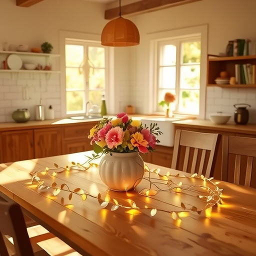 LED Kalėdinė dekoratyvinė šviesų vija su 20 LED, IP43, baterijų dėžutė, rankinis jungiklis, vidaus ir lauko naudojimui, aukso lapų ratano motyvas