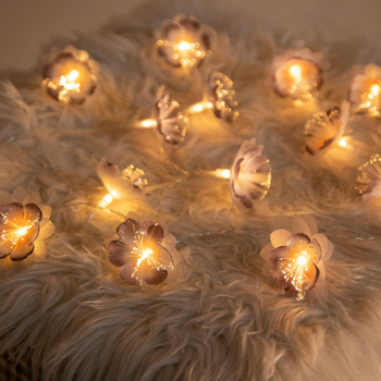 LED optinė gėlių virvė, 10 LED, USB maitinimas, IP44, įtampa ≤36V, 2000K šilta balta, vidaus dekoracijoms