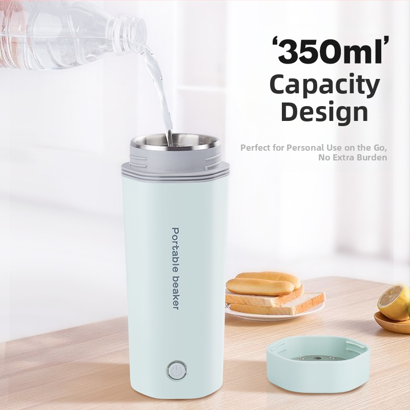 Elektrická kanvička-šálka, 350 ml, dvojité napätie 110V/220V, 300W, základné vykurovanie, vnútorná 304 nerezová oceľ