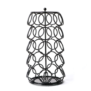 Nestlé kavos kapsulių laikiklis, pasukamas saugojimas, talpina 35 kapsules, plieninės vielos rėmas, nuimamas ir nereikalauja tvirtinimo