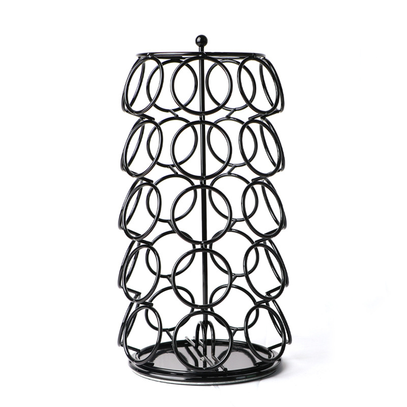 Nestlé kavos kapsulių laikiklis, pasukamas saugojimas, talpina 35 kapsules, plieninės vielos rėmas, nuimamas ir nereikalauja tvirtinimo