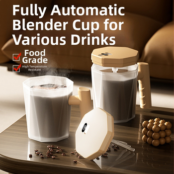 Elektrinė automatinė maišymo puodelis kafai, vieno mygtuko veikimas, maisto kokybės medžiaga, individualizuotas logotipas, svoris 167 g