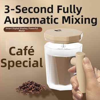 Elektrinė automatinė maišymo puodelis kafai, vieno mygtuko veikimas, maisto kokybės medžiaga, individualizuotas logotipas, svoris 167 g