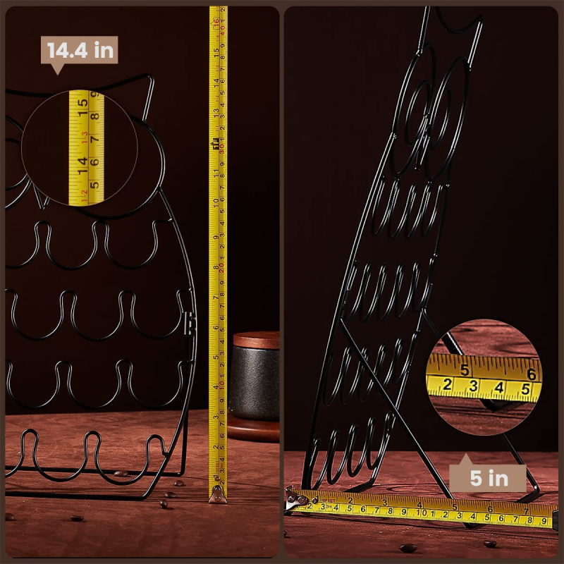 Xincheng Suport metalic în formă de bufniță pentru capsule de cafea și bile de lapte, detașabil, pentru birou sau acasă