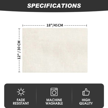 4 броя ленени подложки за хранене в японски Ukiyo-e стил с дизайн Фуджи и сакура — мие се на машина; Материал: 100% лен; Флокинг; Разновидност: Daisy