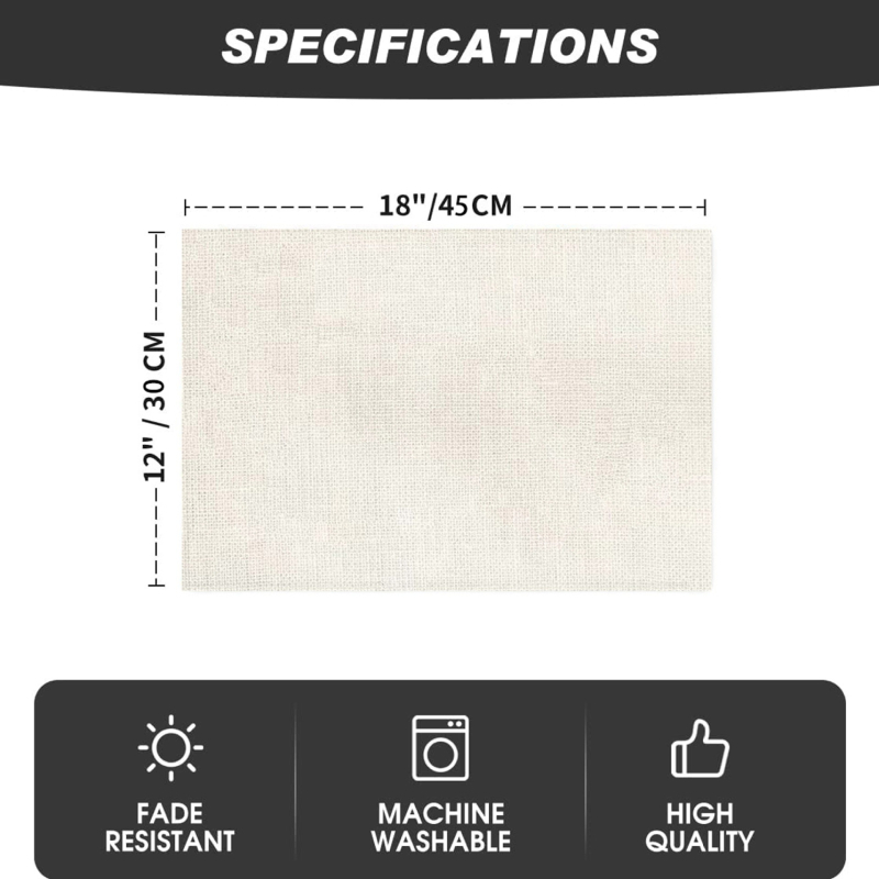 Set de 4 suporturi de masă din in, în stil Ukiyo-e japonez cu Fuji și Sakura — lavabile la mașină; Material: 100% in; Tehnică: flocking; Varietate: Daisy