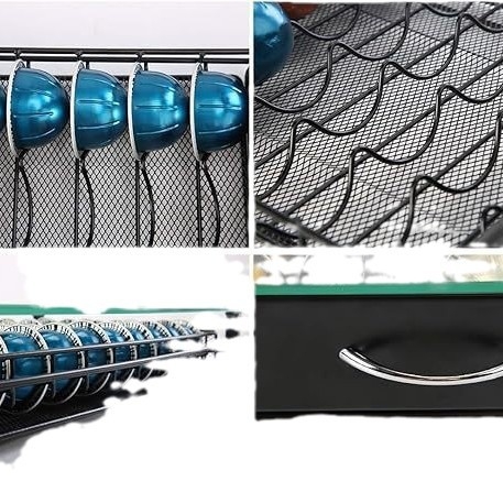 Kavos kapsulių laikiklis – plienas, modernus minimalistinis stilius, prekės ženklas YW, tinkamas barams ir kavinėms