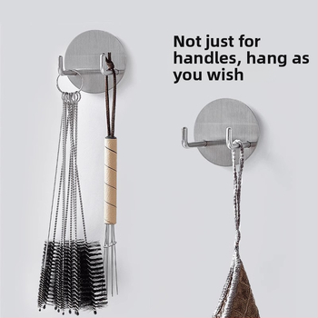 Sieninis nerūdijančio plieno laikiklis espresso kavos aparato rankenoms ir tampers lentyna su kabliukais