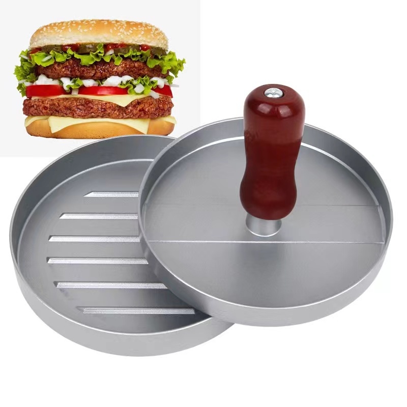 Chao Hui Ručna presa za burgere od aluminijske legure s mat završnim slojem, DIY kalup za kućnu upotrebu