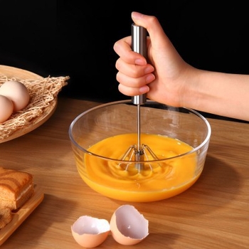 430 nerūdijančio plieno pusiau automatinis kiaušinių plakiklis, rankinis, be elektros