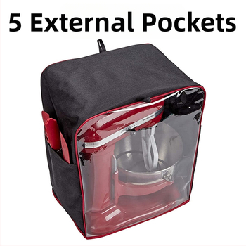 Κάλυμμα σκόνης για κάθετο μίξερ με παράθυρο και πλευρική θήκη – πολυεστερικό ύφασμα, TPU + Oxford, μάρκα FX, δυνατότητα προσαρμογής