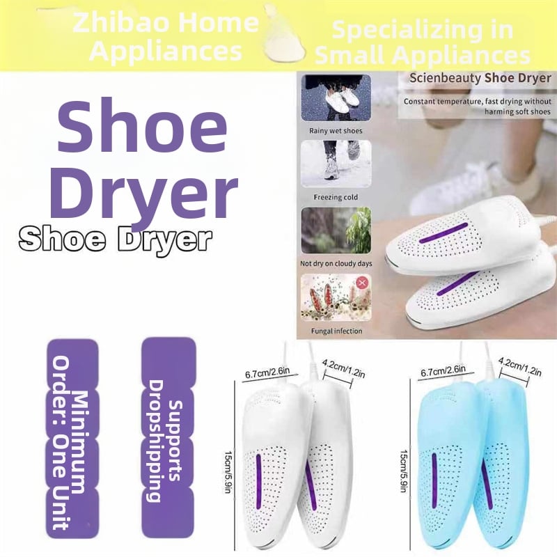 Batų džiovintuvas su dezodorizacija ir kvapų valymu, UV šviesa, batų šildytuvas ir drėgmės šalinimas, modelis 59, 220V, 10W, 50Hz