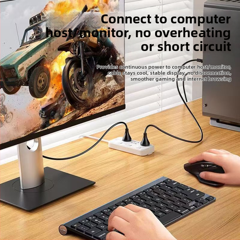 Καλώδιο τροφοδοσίας DY01, αγωγός από οξυγονοελεύθερο χαλκό, μήκος 0,5–20 m, για υπολογιστή