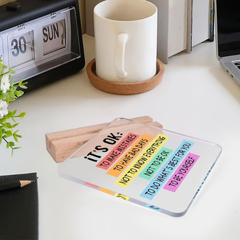 Акрилна кристална табелка – печатна изработка; подходяща за промоционални и почетни подаръци, за пътуващи сувенири, завършване и празник за нов дом.